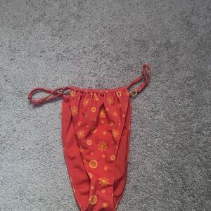 PacSun Red Floral Bikini Bottom